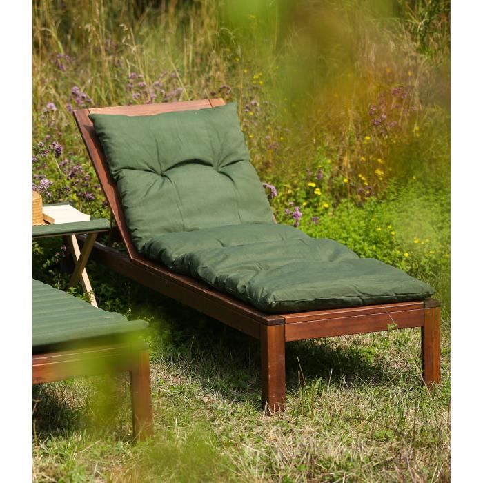 Coussin bain de soleil - JARDIN PRIVE - FLOCONS - Algue