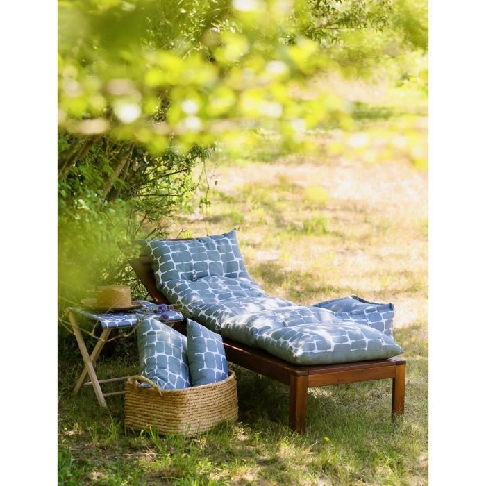 Coussin bain de soleil - JARDIN PRIVE - FLOCONS FUTURISTE - Mastic