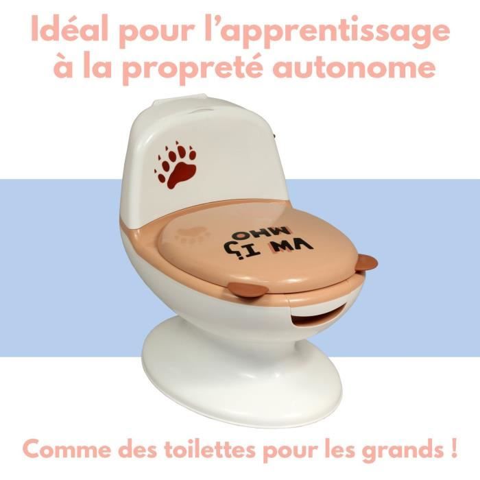 Pot bébé éducatif BAMBISOL - Couvercle et siege rabattable - Manette chasse-d'eau