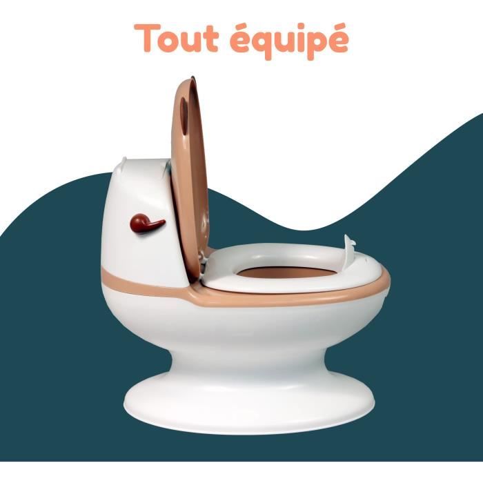 Pot bébé éducatif BAMBISOL - Couvercle et siege rabattable - Manette chasse-d'eau