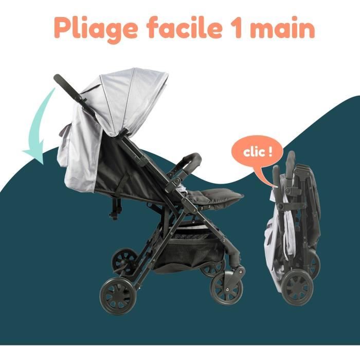 Poussette double BAMBISOL - Pour jumeaux et pour enfants d'âge rapprochés de la naissance a 36 mois