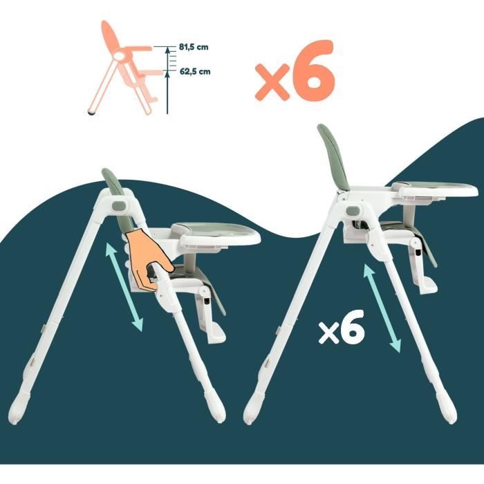 Chaise haute - LOOPING - CH100VT - Multipositions