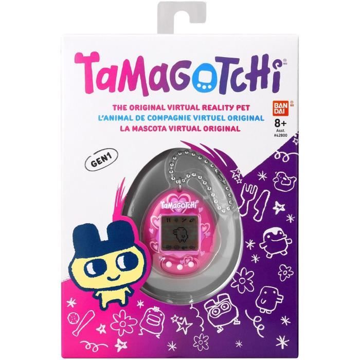 BANDAI - Tamagotchi - Tamagotchi original - Lots of love - animal électronique virtuel avec écran couleur, 3 boutons et jeux -