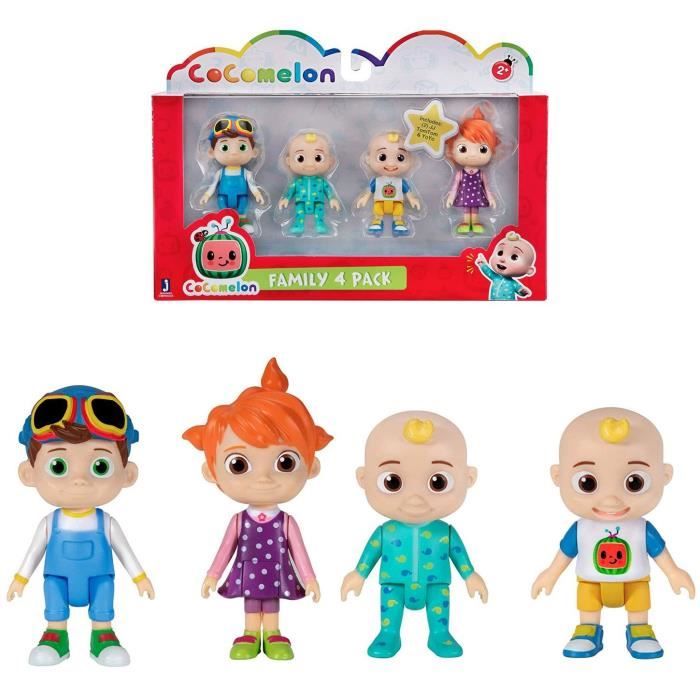 Pack 4 figurines CoComelon - JJ, TomTom et YoYo - Bandai