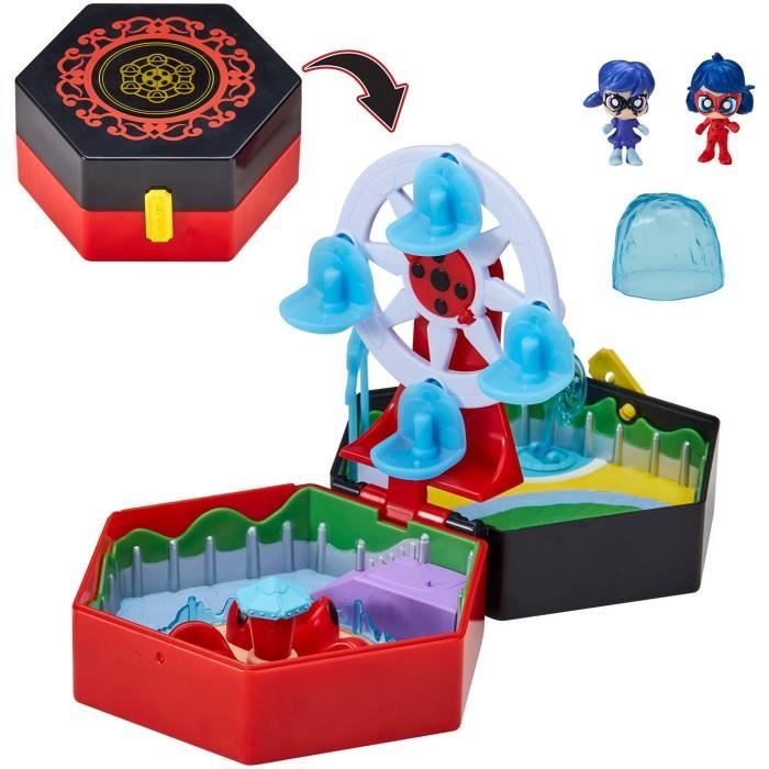 BANDAI - Miraculous Ladybug - Mini univers Chibi Parc d'attractions - Mini figurines Marinette et Climatika incluses - P50553