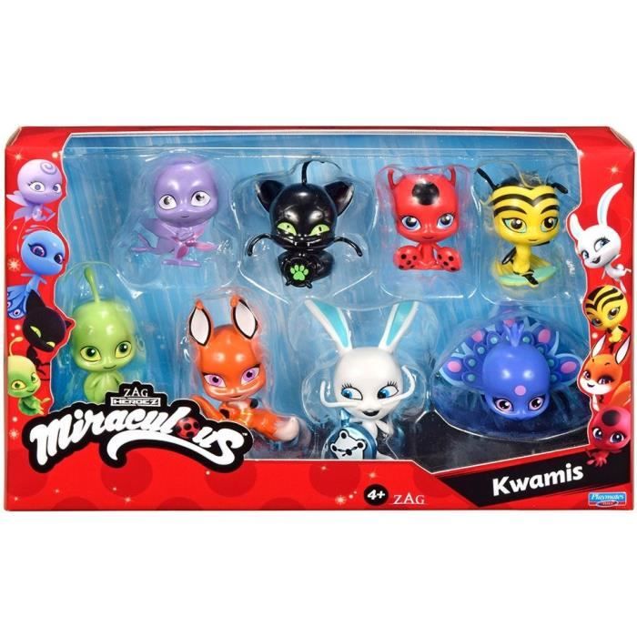 Bandai - Miraculous - Pack de 8 kwamis  Collection de Mini-figurines - P50532