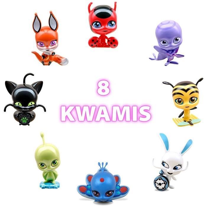 Bandai - Miraculous - Pack de 8 kwamis  Collection de Mini-figurines - P50532