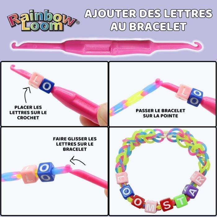 Bandai - Rainbow Loom Combo Set  Fabrication de bracelets - Métier a tisser avec 2300 élastiques  Charms et Perles - ? CD00102