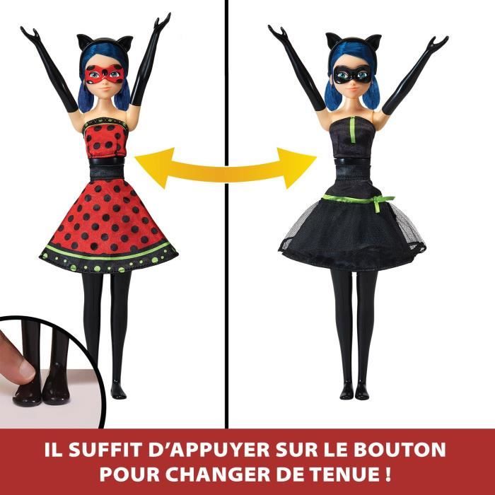 Poupée Ladybug Transformation - BANDAI - Miraculous 26 cm - Changement de tenue