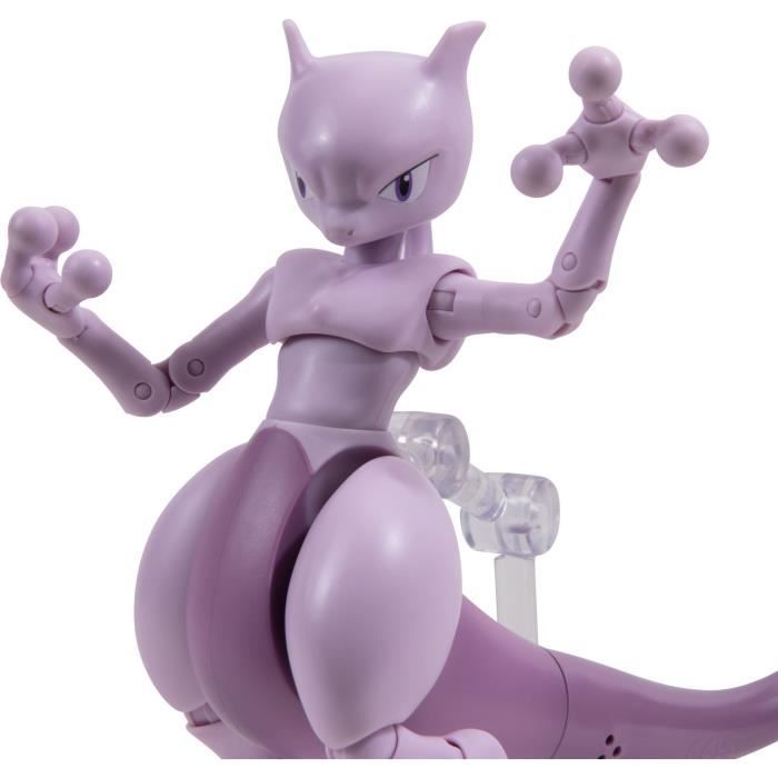 Figurine - BANDAI - Pokémon Mewtwo - 12 cm, ultra articulée et tres détaillée