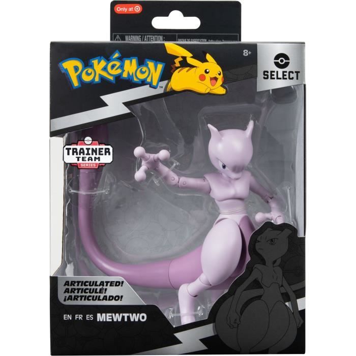 Figurine - BANDAI - Pokémon Mewtwo - 12 cm, ultra articulée et tres détaillée