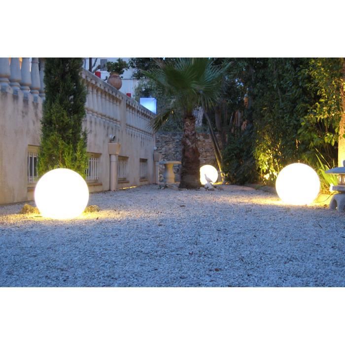 LUMISKY - Boule lumineuse filaire pour extérieur LED - blanc BOBBY - Ø60cm culot E27