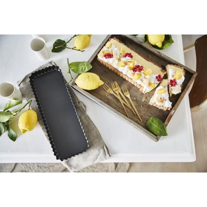 Moule tarte rectangulaire 31x21x3 cm fond amovible SUCRE & GOURMANDISES