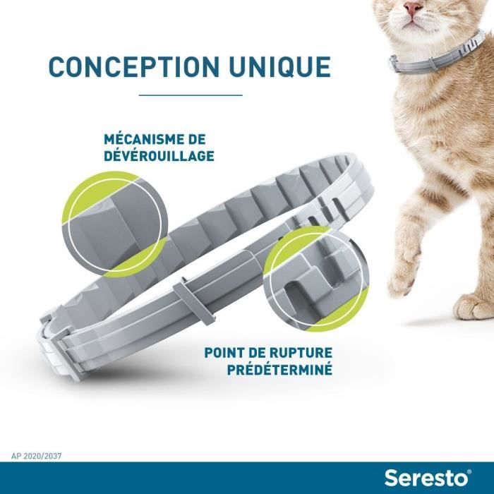 SERESTO Chat Collier Anti-Puces et Anti-Tiques - Protection 7a 8 mois