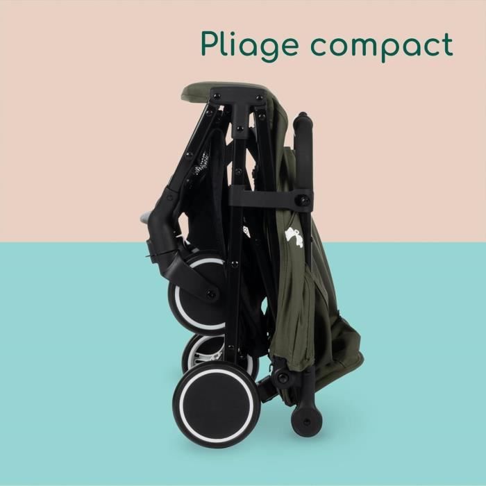 BEBECONFORT SOKO Poussette canne ultra compacte, légere, des la naissance, jusqu'a 15 kg (3-4 ans environ), Mineral green