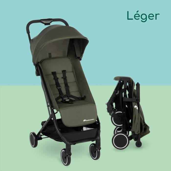 BEBECONFORT SOKO Poussette canne ultra compacte, légere, des la naissance, jusqu'a 15 kg (3-4 ans environ), Mineral green