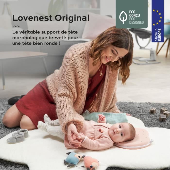 Babymoov Support de tete ergonomique Lovenest Original, Pinky