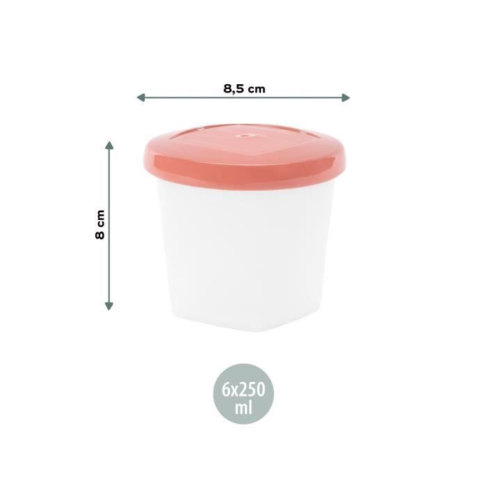 Babymoov Pots de conservation Babybols Biosourcés - Lot de 6x250ml