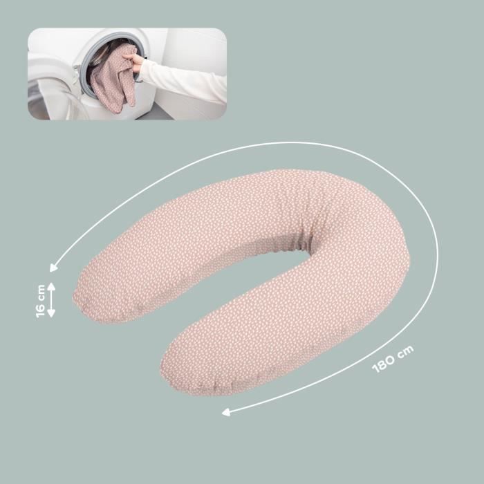 doomoo Coussin de Maternité et Coussin d'Allaitement Buddy, Ultra Confort, Certifié oeko-Tex, Cloudy Pink