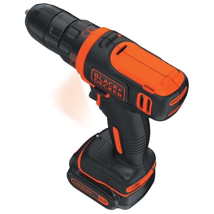 Visseuse sans-fil BLACK+DECKER BDCDD12KB-QW 12V avec 2 batteries 1,5 Ah et chargeur