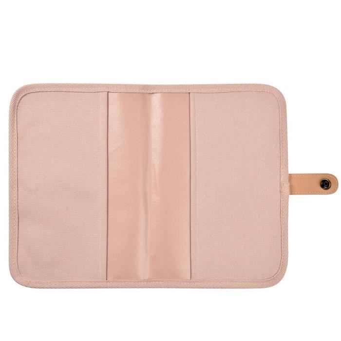 BEABA, Protege carnet de santé canvas rose poudré