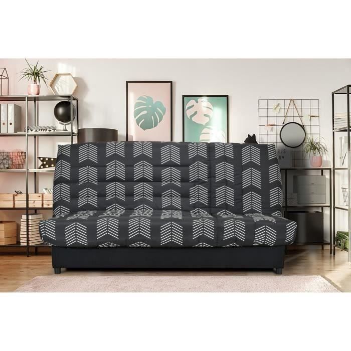 COMFORT BULTEX Banquette clic-clac 3 places  - Made in France - L 192 x P 95 cm - BEIJA