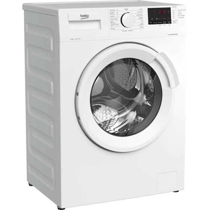 Lave-linge hublot BEKO WTV95220W - 9 kg - Induction - L60cm - 1400 trs/min - Classe A - Blanc