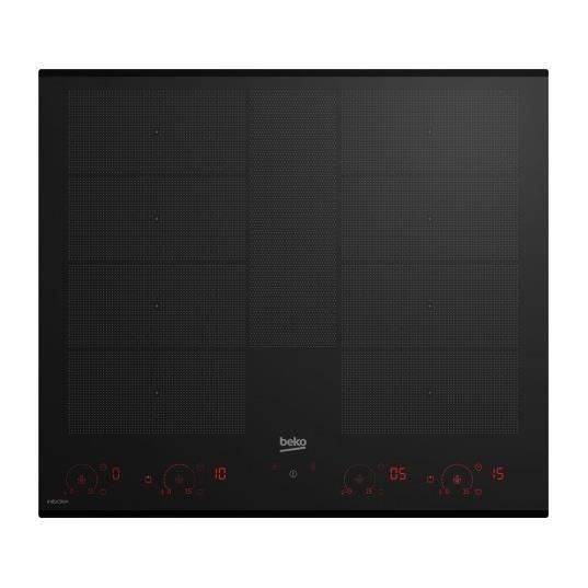 Table de cuisson a induction - BEKO - 8 inducteurs + 1 zone flexible - 60 cm - HII68811NT