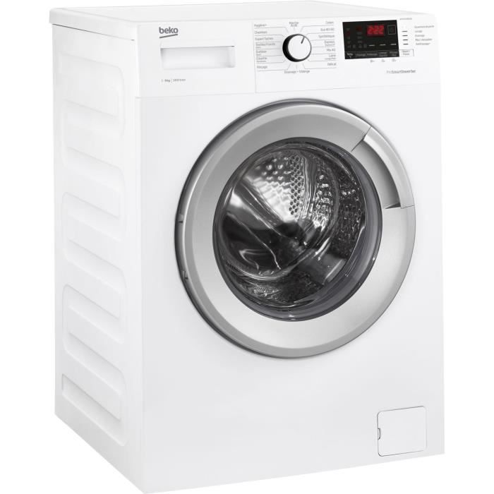 Lave-linge hublot BEKO b100 WTV9712BS1W - 9 kg - Induction - L60cm - 1400 trs/min - Blanc