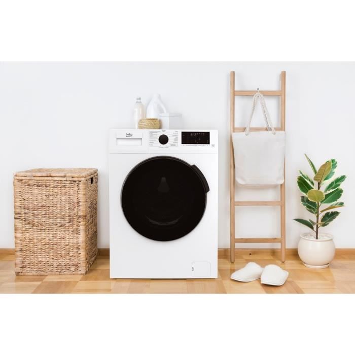 Lave-linge séchant BEKO b300 HTE8614YBST - 8 / 5 kg - Induction - 1200 trs/min - Classe E - Blanc