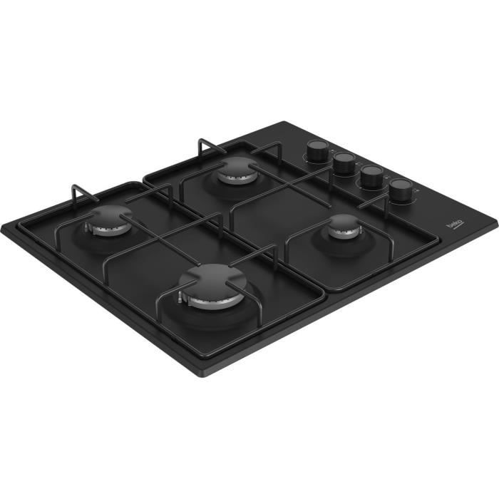 Table de cuisson a gaz - BEKO - 4 feux - 60 cm - HIGG64123SB