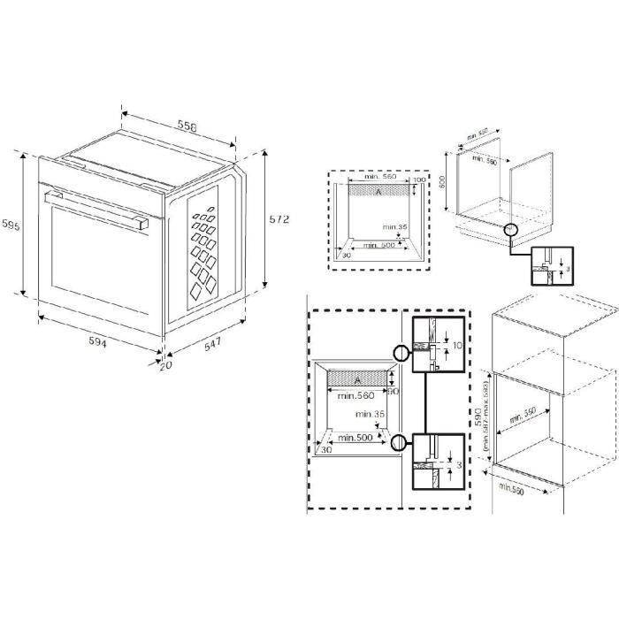 Four encastrable - BEKO - BBIM12300XCE - Chaleur pulsée 3D - 72 L - Inox