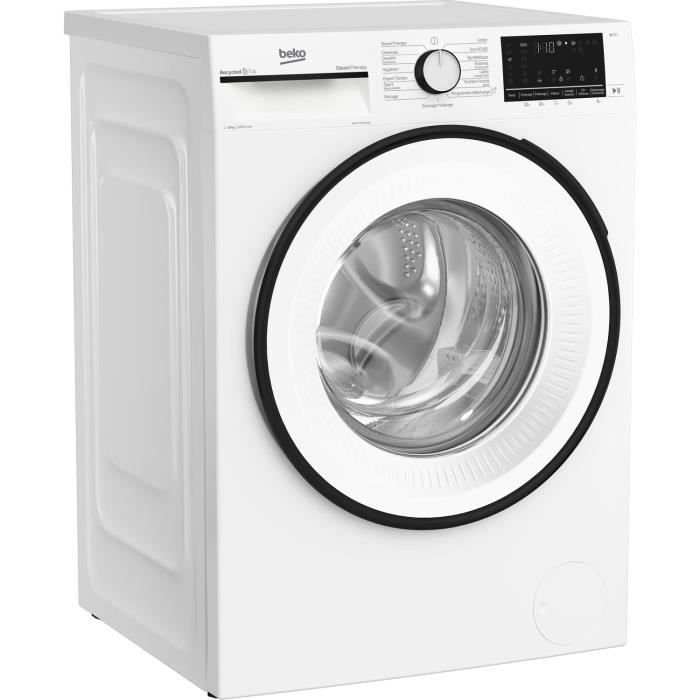 Lave-linge hublot BEKO b300 B3WFT51062WW - 10 kg - Induction - L60cm - 1600 trs/min - Classe B - Blanc