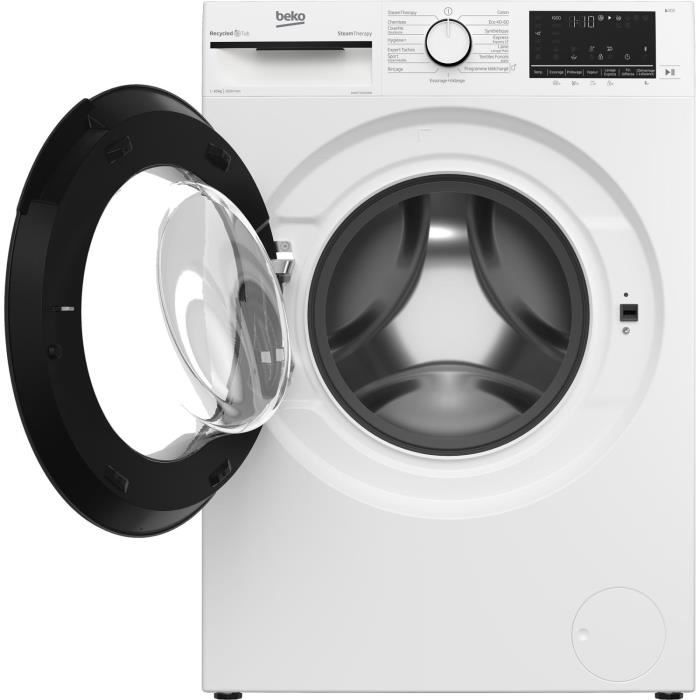 Lave-linge hublot BEKO b300 B3WFT51062WW - 10 kg - Induction - L60cm - 1600 trs/min - Classe B - Blanc