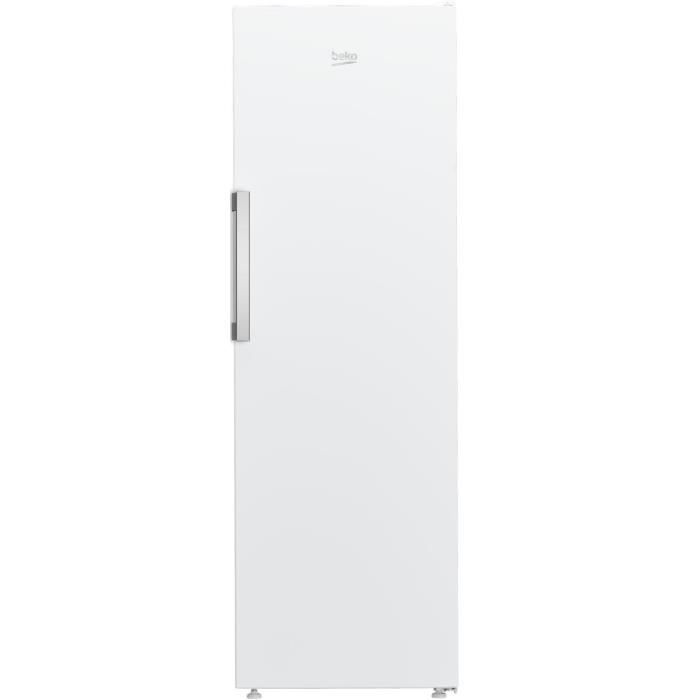 Réfrigérateur monoporte tout utile - BEKO - B1RMLNE444W - Froid ventilé - Classe E - 365 L - 186,5 x 59,7 x 70,9 cm - Blanc