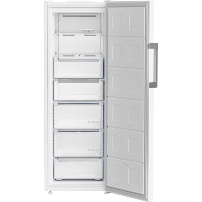 Congélateur armoire pose libre - BEKO - B3RFNE294W - Froid ventilé - E - 260 L - Autonomie : 11 h - 75,4 x 59,7 x 170,5 cm - Blanc