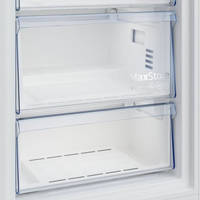 Congélateur armoire - BEKO - B1RFNE314W - Froid ventilé - Classe E - 286 L - 186,5 x 59,7 x 70,9 cm - Blanc