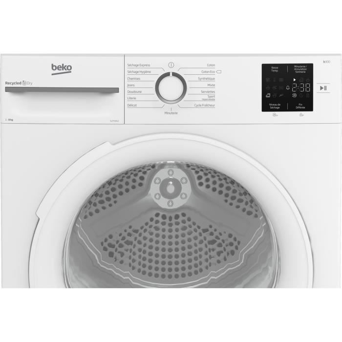 Seche-linge pompe a chaleur BEKO b300 Eco sense SLFT1812 - 8 kg - L60cm - A+ - Blanc