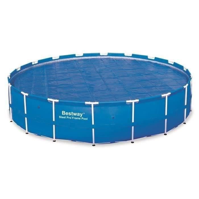 Bâche solaire - BESTWAY - Frame Pool - Diametre 521cm - Bleu - 150 grs/m2