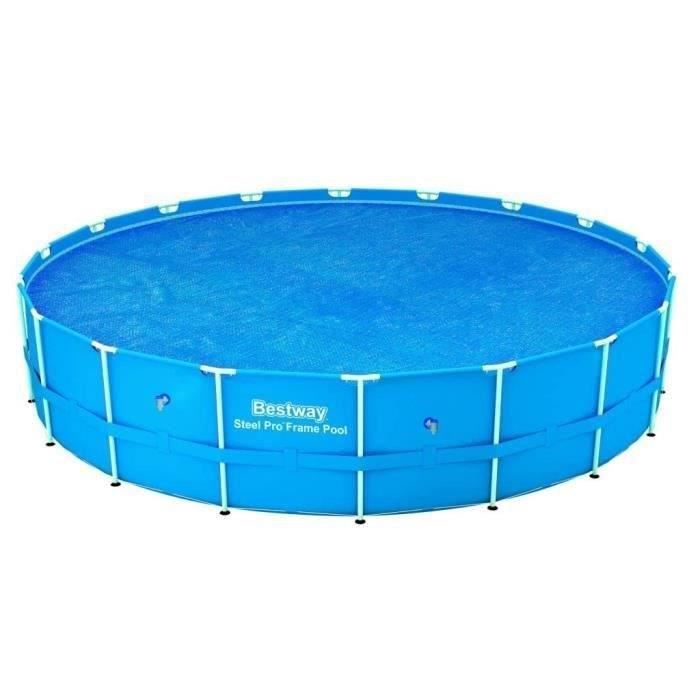 Bâche solaire - BESTWAY - Frame Pool - Diametre 521cm - Bleu - 150 grs/m2