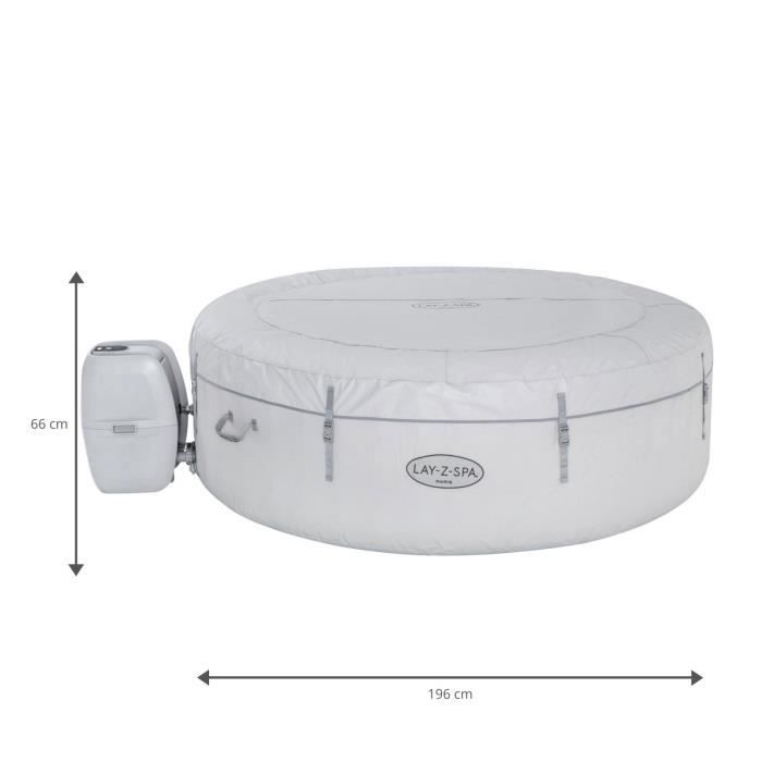 Spa gonflable Lay-Z-Spa Paris - 196 x 66 cm - 4/6 places - Rond - BESTWAY