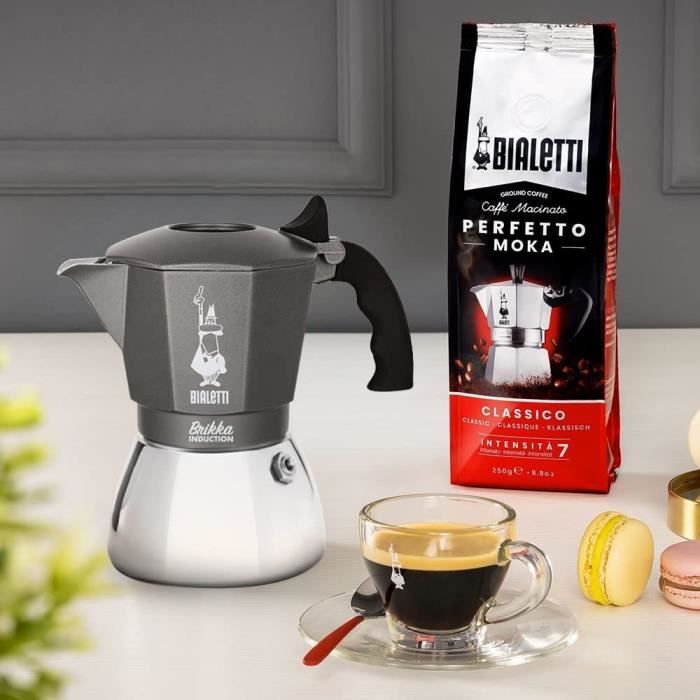 Cafetiere Italienne BIALETTI - BRIKKA - Induction 4 tasses