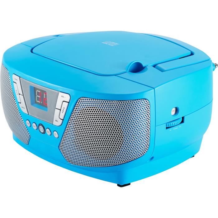 Lecteur Radio CD Portable - BIGBEN INTERACTIVE - CD60BLSTICK - Bleu + Stickers