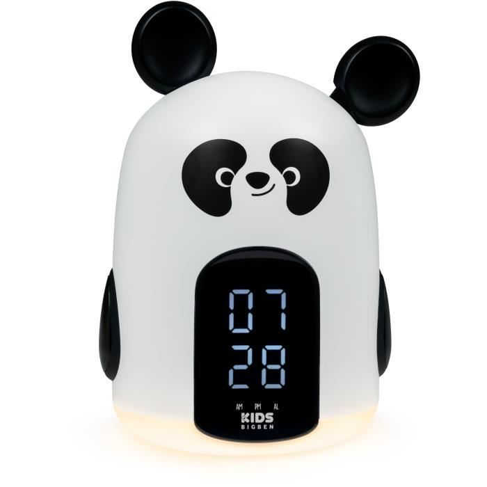 Réveil & Veilleuse Panda - BIGBEN INTERACTIVE - Minuteur - Radio réveil - Blanc et noir