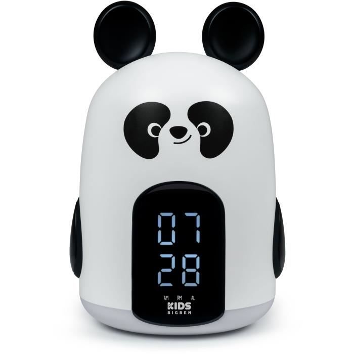 Réveil & Veilleuse Panda - BIGBEN INTERACTIVE - Minuteur - Radio réveil - Blanc et noir