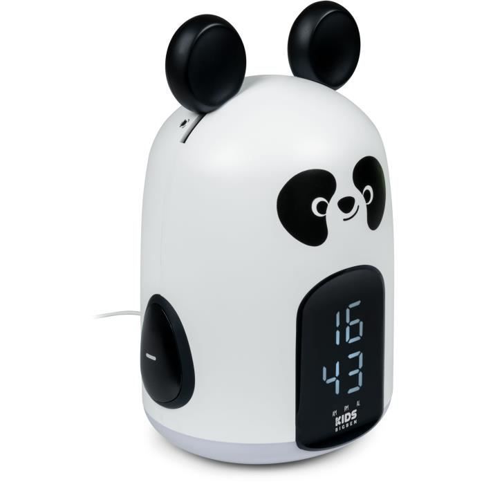 Réveil & Veilleuse Panda - BIGBEN INTERACTIVE - Minuteur - Radio réveil - Blanc et noir