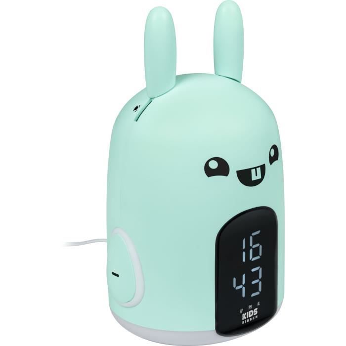 Réveil et Veilleuse Lapin - BIGBEN INTERACTIVE - Baxter - 3 sons originaux - Luminosité réglable