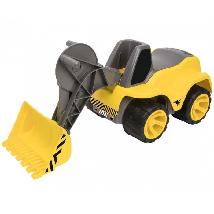 Porteur Big Worker Maxi Pelleteuse - SILVERTORN - Jaune et gris - Pour enfant de 3 ans et plus - Jusqu'a 50 kg