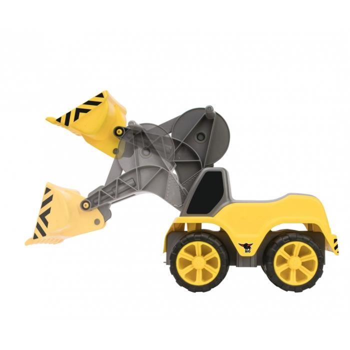 Porteur Big Worker Maxi Pelleteuse - SILVERTORN - Jaune et gris - Pour enfant de 3 ans et plus - Jusqu'a 50 kg