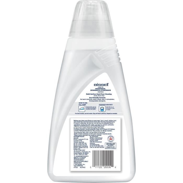 Nettoyant pour sols avec formule Naturelle - BISSELL - B3122 Crosswave - 1L, Spécial Animaux, Nettoyage Multi-Surfaces